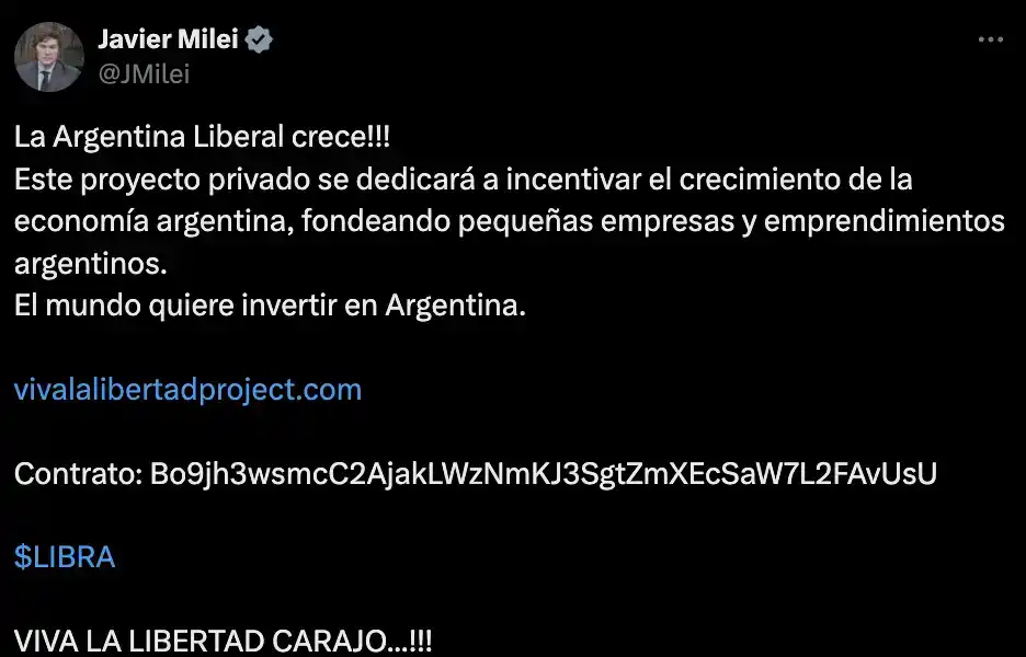 timeline| Argentine President Milei is impeached; token issuance consultant plans to use $100 million to buy back and destroy LIBRA插图3