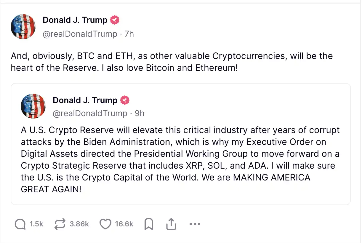 Trump: I will ensure that the United States becomes the world’s cryptocurrency capital插图1