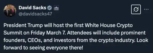 The 25 mysterious seats at the White House Crypto Summit will be announced soon. Who will be the guest?插图